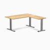 Desky Zero Hardwood L-Shape Office Desk-Desks-Desky-White Oak-1500x750x1550x500mm-Space Grey-DeskyÌâå¨ Australia