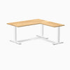 Desky Zero Hardwood L-Shape Office Desk-Desks-Desky-White Oak-1500x750x1550x500mm-White-Desky® Australia