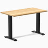 Desky Zero Mini Hardwood Office Desk-Fixed Desks-Desky-White Oak-1100x600mm-Matte Black-DeskyÌâå¨ Australia