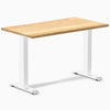 Desky Zero Mini Hardwood Office Desk-Fixed Desks-Desky-White Oak-1100x600mm-White-DeskyÌâå¨ Australia