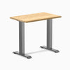 Desky Zero Mini Hardwood Office Desk-Fixed Desks-Desky-White Oak-800x500mm-Space Grey-DeskyÌâå¨ Australia