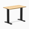 Desky Zero Mini Hardwood Office Desk-Fixed Desks-Desky-White Oak-900x500mm-Matte Black-DeskyÌâå¨ Australia