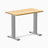 Desky Zero Mini Hardwood Office Desk-Fixed Desks-Desky-White Oak-900x500mm-Grey-DeskyÌâå¨ Australia