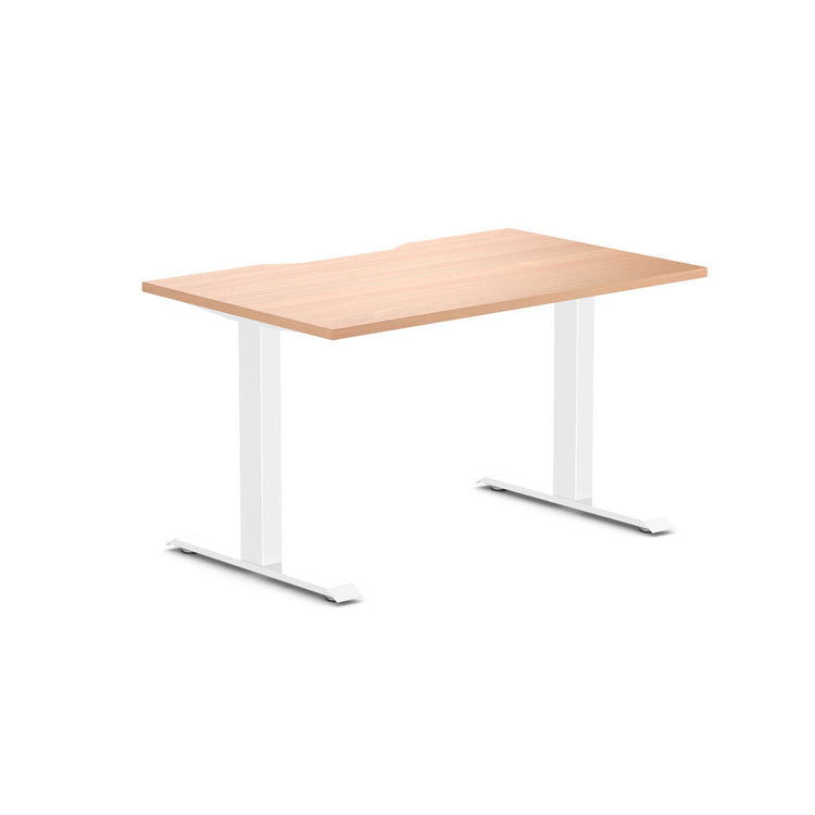 select beech scallop fixed frame office desk