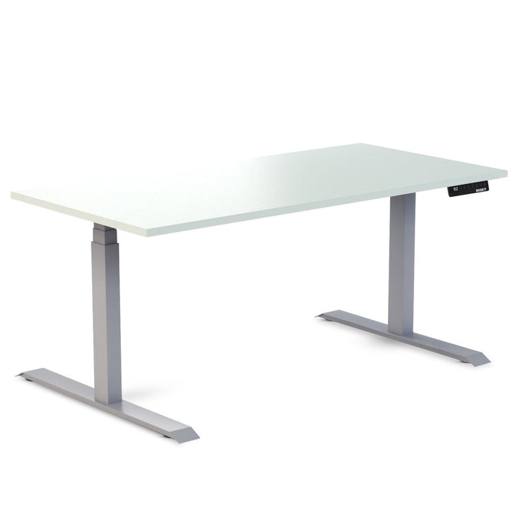 Desky Dual Scalloped Melamine Sit Stand Desk Pastel Blue Large 1800x750mm - Desky