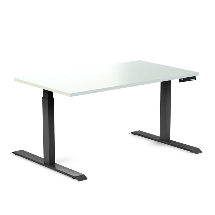 Desky Dual Scalloped Melamine Sit Stand Desk Pastel Blue Medium 1500x750mm - Desky