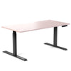 Desky Dual Scalloped Melamine Sit Stand Desk Pastel Pink Large 1800x750mm - Desky