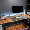 Desky Dual Hardwood Sit Stand Desk Pheasantwood 1200x750mm - Desky