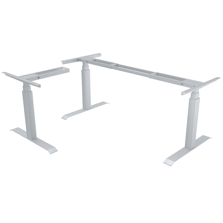 Desky Sit Stand L-Shape Desk Frame White - Desky