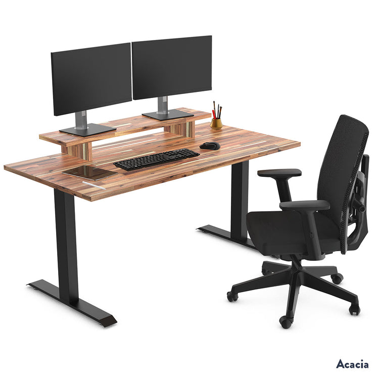 softwood acacia fixed office desk context