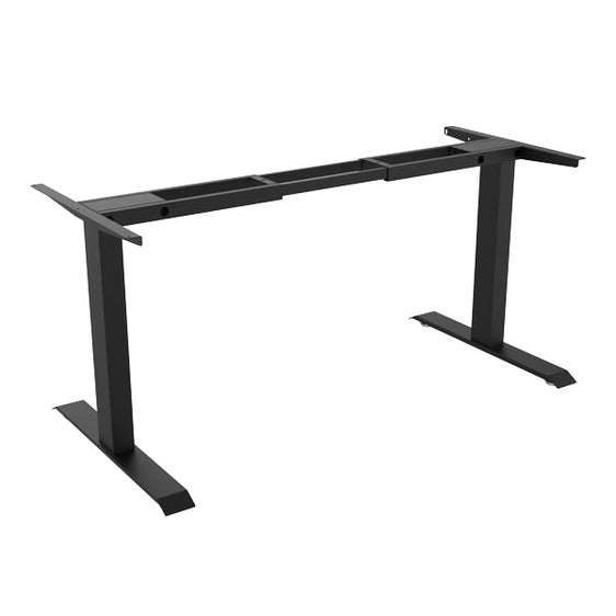 desky zero fixed frame office desk black