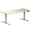 Desky Dual Rubberwood Sit Stand Desk Washed Oak 1800x700/750mm - Desky